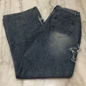 NWT Romwe new grunge wideleg jeans size 8-10 L